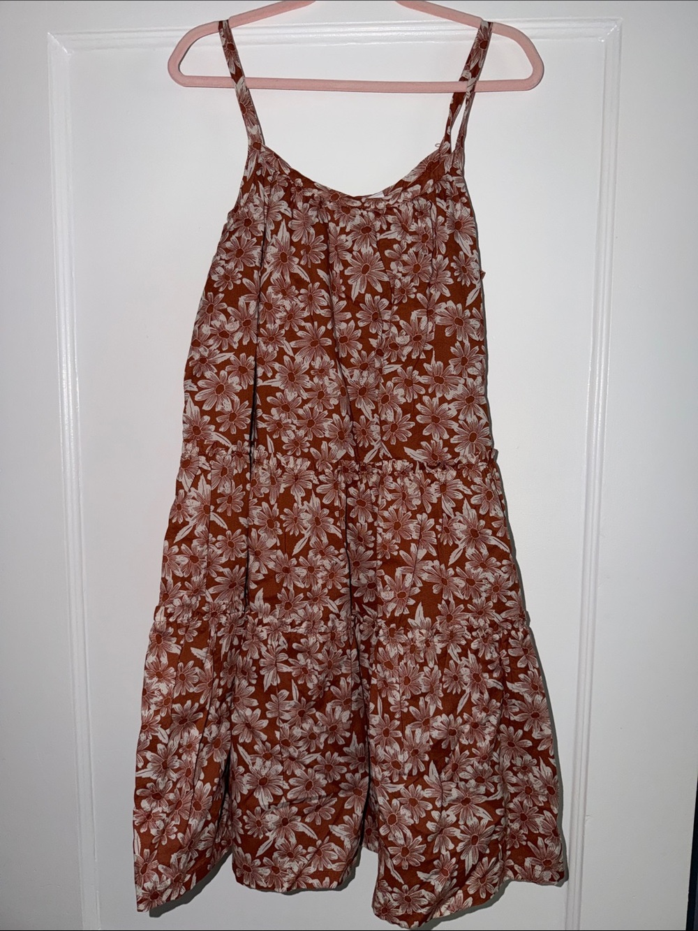 GAP Kids Tiered Floral Sundress - Rust & White